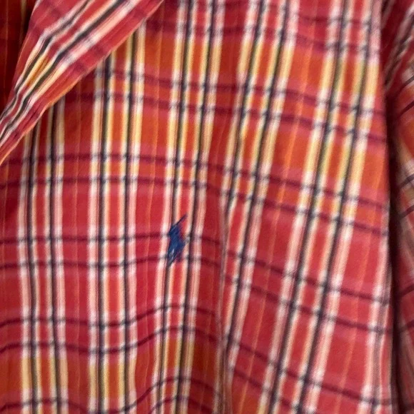 Ralph Lauren “Blake” Red and Yellow Plaid Button Down Shirt Mens size XXL - Picture 2 of 10